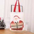 Christmas red cotton canvas tote bags with handle